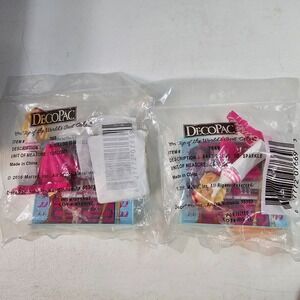 DecoPac Barbie Love to Sparkle Cake Toppers Mattel‎ 2 packs NEW